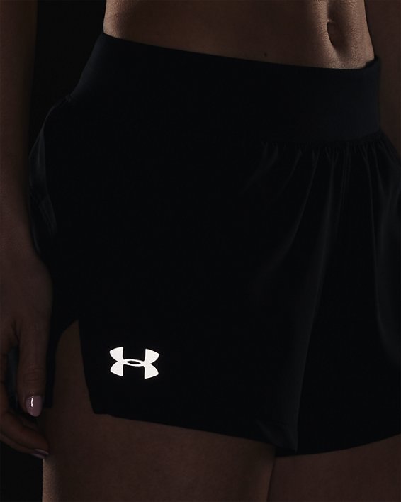 Damen UA Launch SW „Go All Day“ Shorts, Black, pdpMainDesktop image number 3